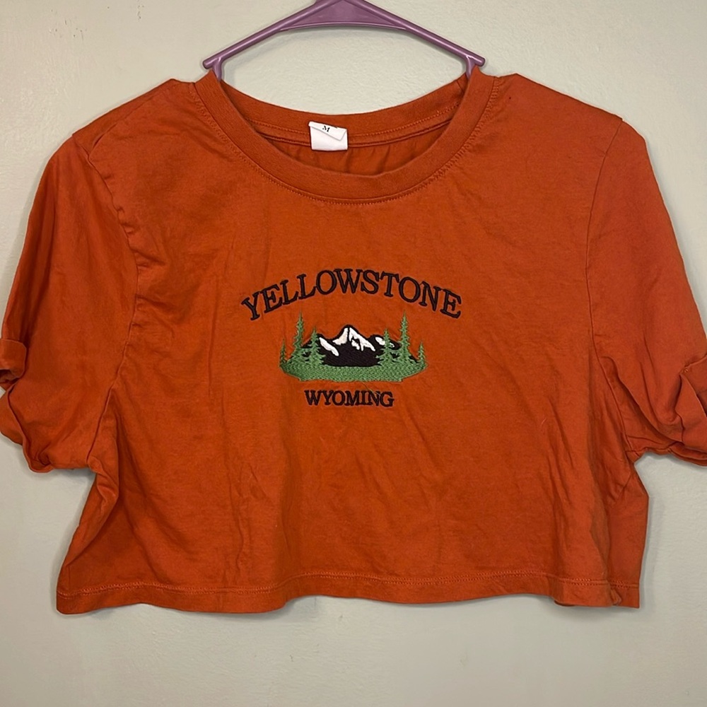 La Luna SIZE MEDIUM Cropped Yellowstone Tee